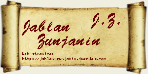 Jablan Žunjanin vizit kartica